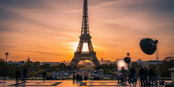 Filming in Paris