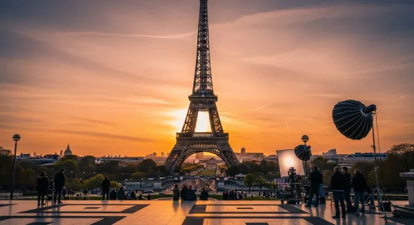 Filming in Paris