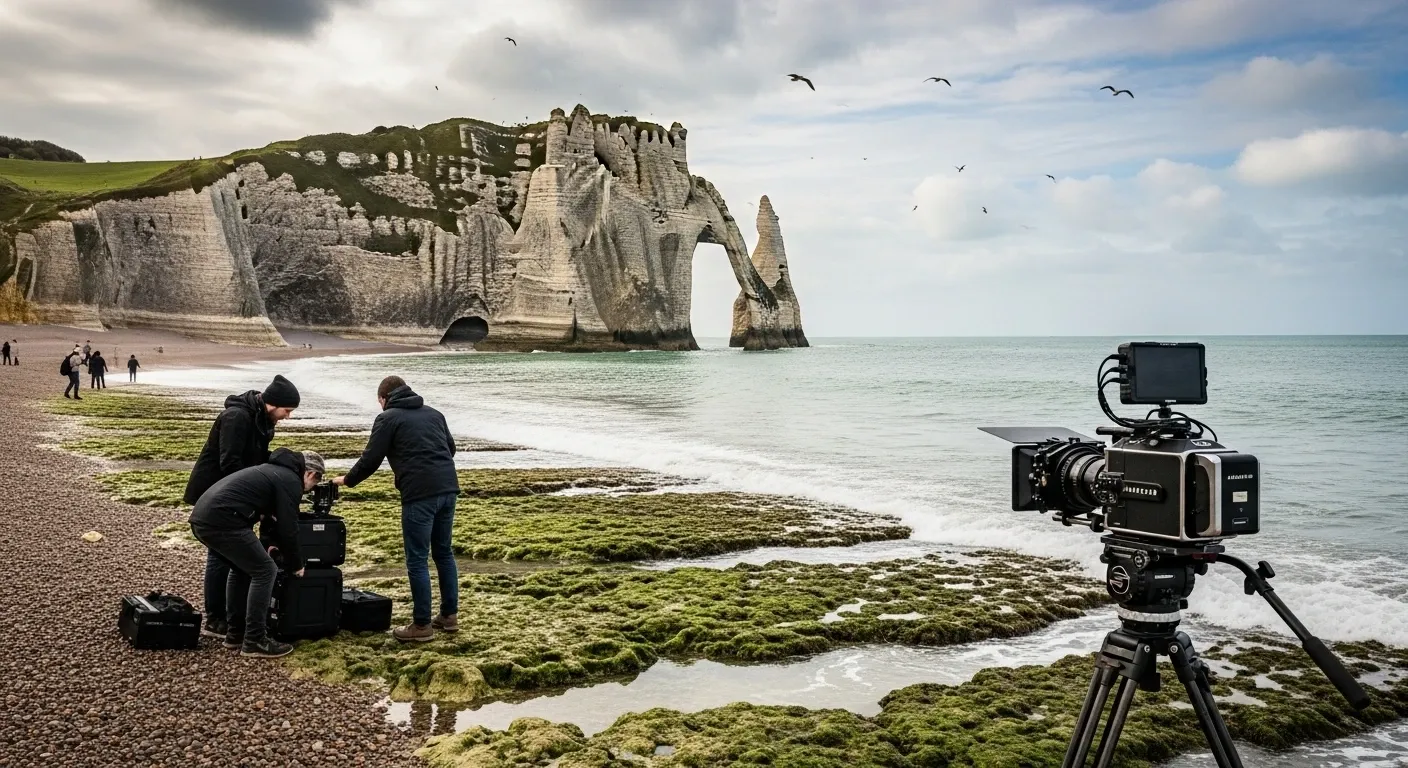Normandy Cliffs Etretat - filming location in France