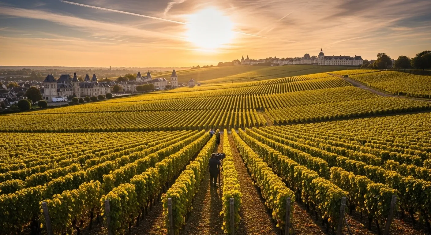 Champagne Vineyards Epernay - filming location in France